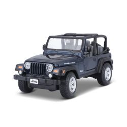 Метален джип Wrangler, С отварящи се врати, 1:27, Черен