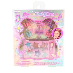 Комплект от блестящи сенки, шноли и лепящи се обеци за лесно и красиво преобразяване