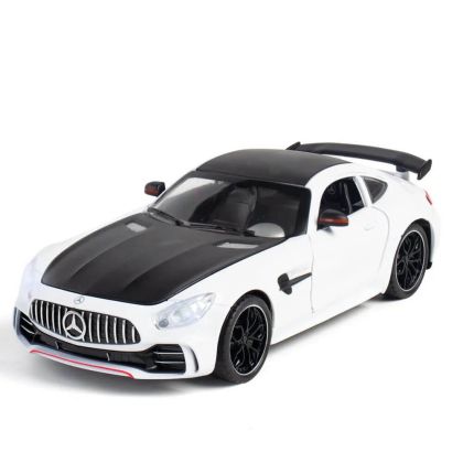 Метална кола Mercedes-Benz GT63 AMG, с отварящи се врати, бял, Без опаковка