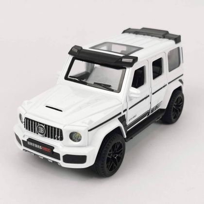 Метален джип Mercedes G-class Brabus, със звук и светлини, бял