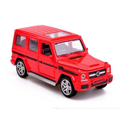 Метален джип Mercedes G-class AMG, със звук и светлини, червен, Без опаковка