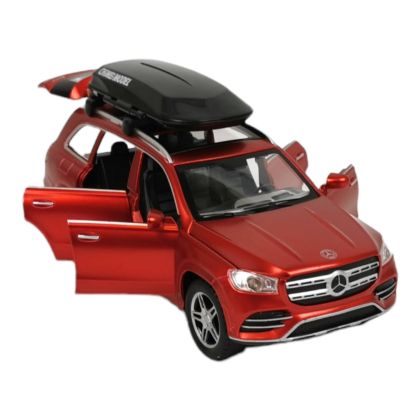 Метален автомобил, Mercedes GLS 580, С отварящи се врати, Звук, Светлини, Червена, Без опаковка