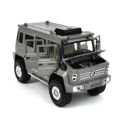 Детски джип Mercedes UNIMOG, Метален, Отварящи се врати, Сив, Без опаковка