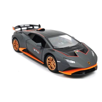 Метална количка Lamborghini, С отварящи врати, Черна, Без опаковка