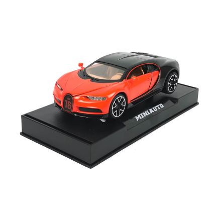 Метална кола Bugatti Chiron, С отварящи се врати, Червена