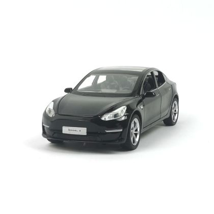 Метална количка Tesla Model 3, Черна, 1:24, Без опаковка