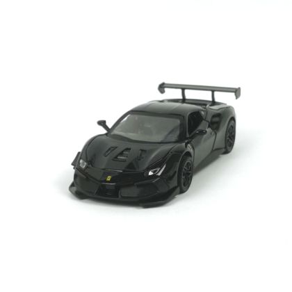 Метална кола Ferrari 488, С отварящи се врати, 1:32, Черна, Без опаковка