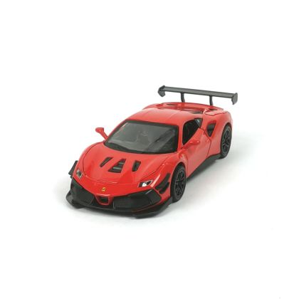 Метална кола Ferrari 488, С отварящи се врати, 1:32, Червена, Без опаковка