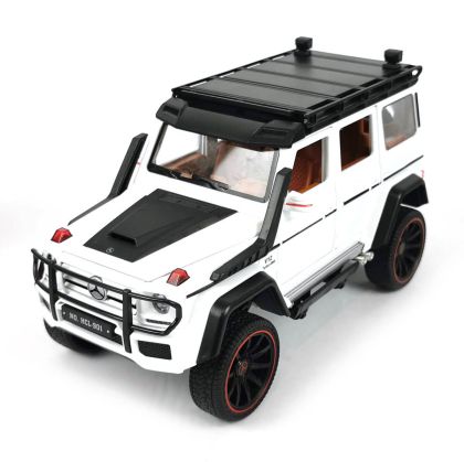 Метален джип Mercedes-benz G class, Brabus, С отварящи се врати, 1:22, Бял