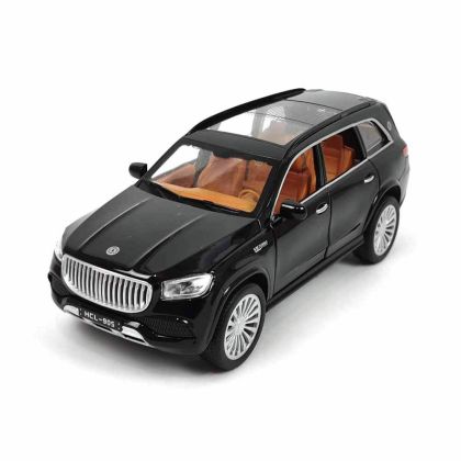 Метален джип, Mercedes-Maybach GLS, С пушек, Черен, 1:22, Без опаковка