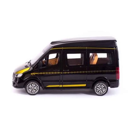 Метален бус Mercedes-Benz Sprinter, Черен, 1:24, Без опаковка