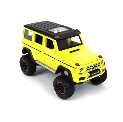 Метален джип, Mercedes G Class, С Пушек, 1:24, Жълт, Без опаковка