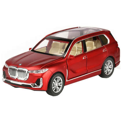 Метален джип BMW X7, С пушек, Червен, 1:24, Без опаковка