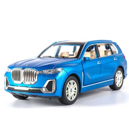 Метален джип BMW X7, С пушек, Син, 1:24, Без опаковка