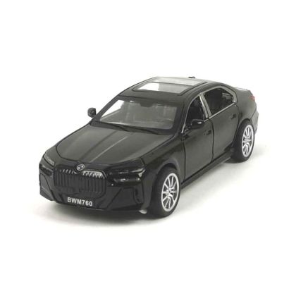 Метална кола BMW 760, С отварящи се врати, 1:32, Черна, Без опаковка