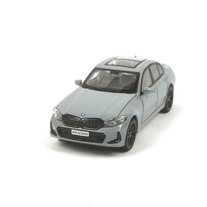 Метална кола BMW M320, С отварящи се врати, 1:32, Сива, Без опаковка