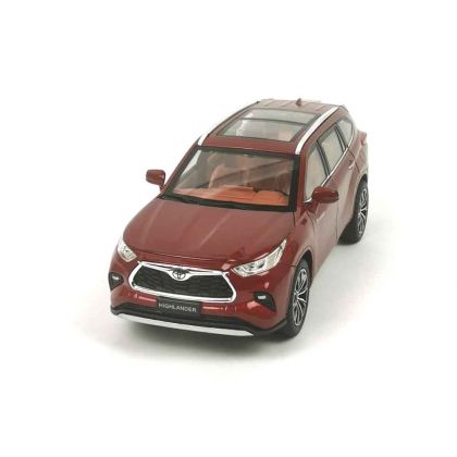 Метален джип Toyota Highlander, Червен, 1:24, Без опаковка