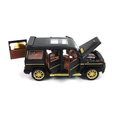 Метален джип Mercedes G Class, С пушек, 1:24, Черен, Без опаковка