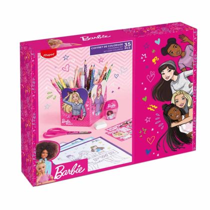 Комплект за рисуване Maped Barbie, 35 части