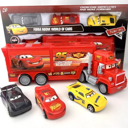 Комплект камион Маккуин, С 3 колички, Disney Cars 3 