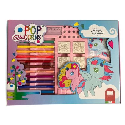 Забавен детски комплект "Вълшебен еднорог" за оцветяване - 7 печата 