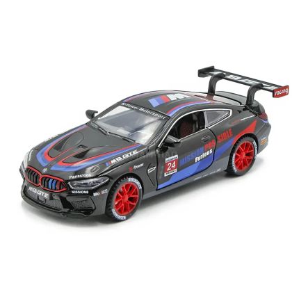 Метална количка BMW M8 GTE, 1:32, Черен, Без опаковка