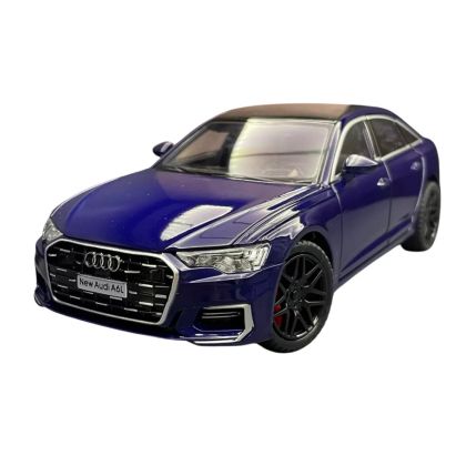 Метален автомобил Audi A6L, 1:24, Син цвят, Без опаковка
