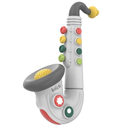 Музикален детски саксофон Kaichi – Играчка с цветни бутони и звук, за бебета 18+ месеца