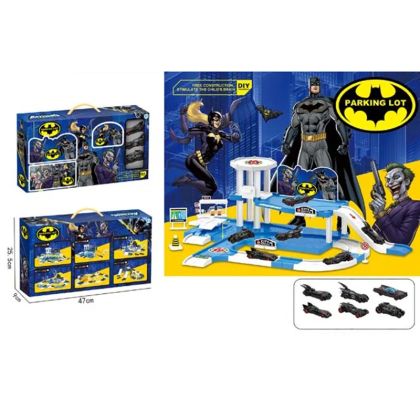 Паркинг сет Батман – двуетажен паркинг с рампи и автомобили