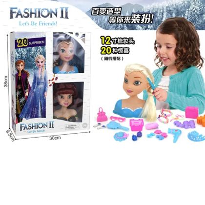 Кукла глава за прически с аксесоари – Анна и Елза