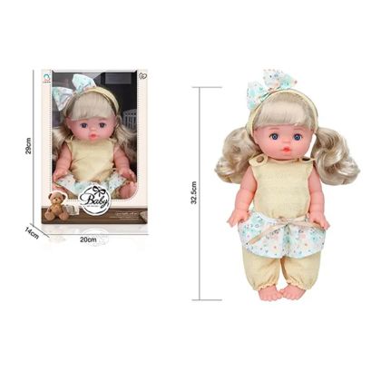 Кукла с руса коса 32 см в комплект с дрешки и подаръчна кутия