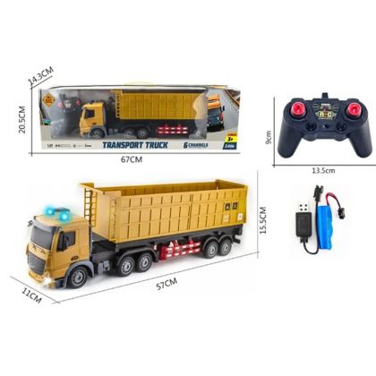 Камион самосвал с дистанционно управление 1:24 със светлини