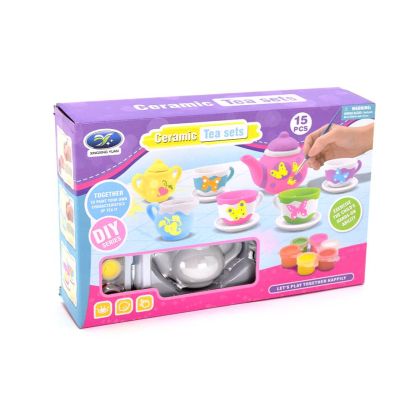 Комплект за чай от керамика, 15 части, Съдове за оцветяване
