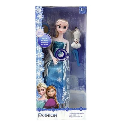Кукла Елза с рокля, гребен и фигурка Olaf – Frozen