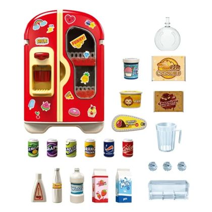 Детски хладилник с осветление и аксесоари