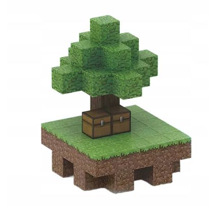 Магнитен конструктор MyWorld – Остров с дърво и сандък, 64 части