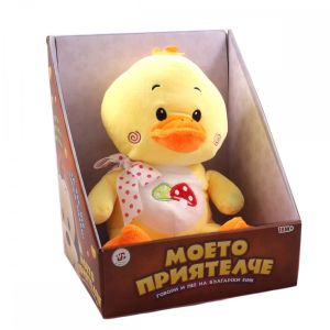 Плюшен разказвач пате, с приказки, 25 см