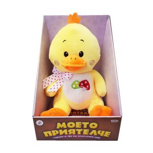 Плюшен разказвач пате, с приказки, 25 см