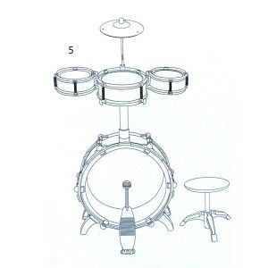 Детски барабани на стойка със столче