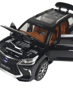 Метален джип LEXUS lx570, с отварящи се врати, черен, Без опаковка