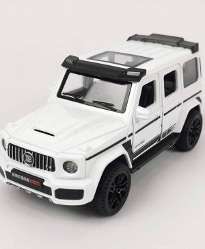 Метален джип Mercedes G-class Brabus, със звук и светлини, бял