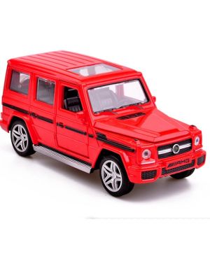 Метален джип Mercedes G-class AMG, със звук и светлини, червен, Без опаковка