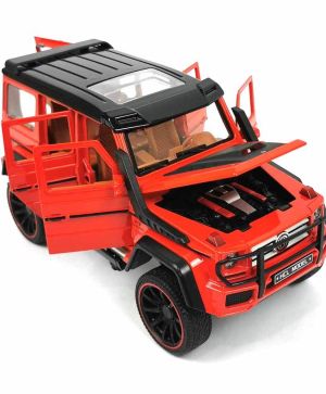 Метален автомобил Mercedes-benz G, с отварящи се врати, Червен, Без Опаковка