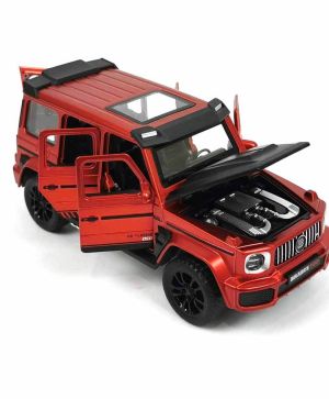 Метален джип Mercedes G-class Brabus, със звук и светлини, Червен, Без опаковка