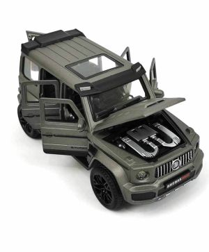 Метален джип Mercedes G-class Brabus, със звук и светлини, сив