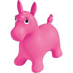 Надуваемо гумено конче, скачащо магаре, музикално, Розово