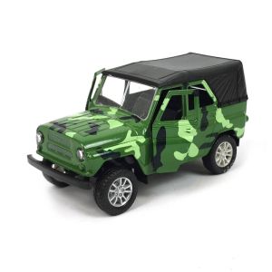 Военен джип, метален, уаз, зелен