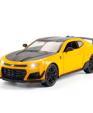 Метален автомобил Chevrolet Camaro, със светлини и звуци, Жълт