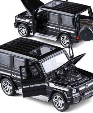 Метален джип Mercedes G-class AMG, със звук и светлини, черен, Без опаковка