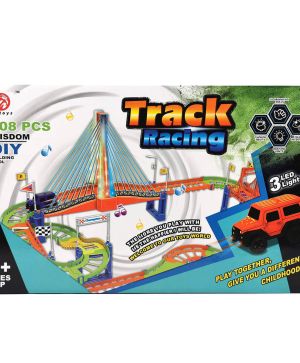 Състезателна писта, С количка Track Racing , 108 части